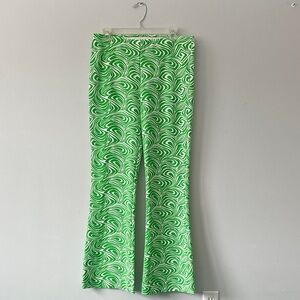 Garage Green Swirl Patterned Pants